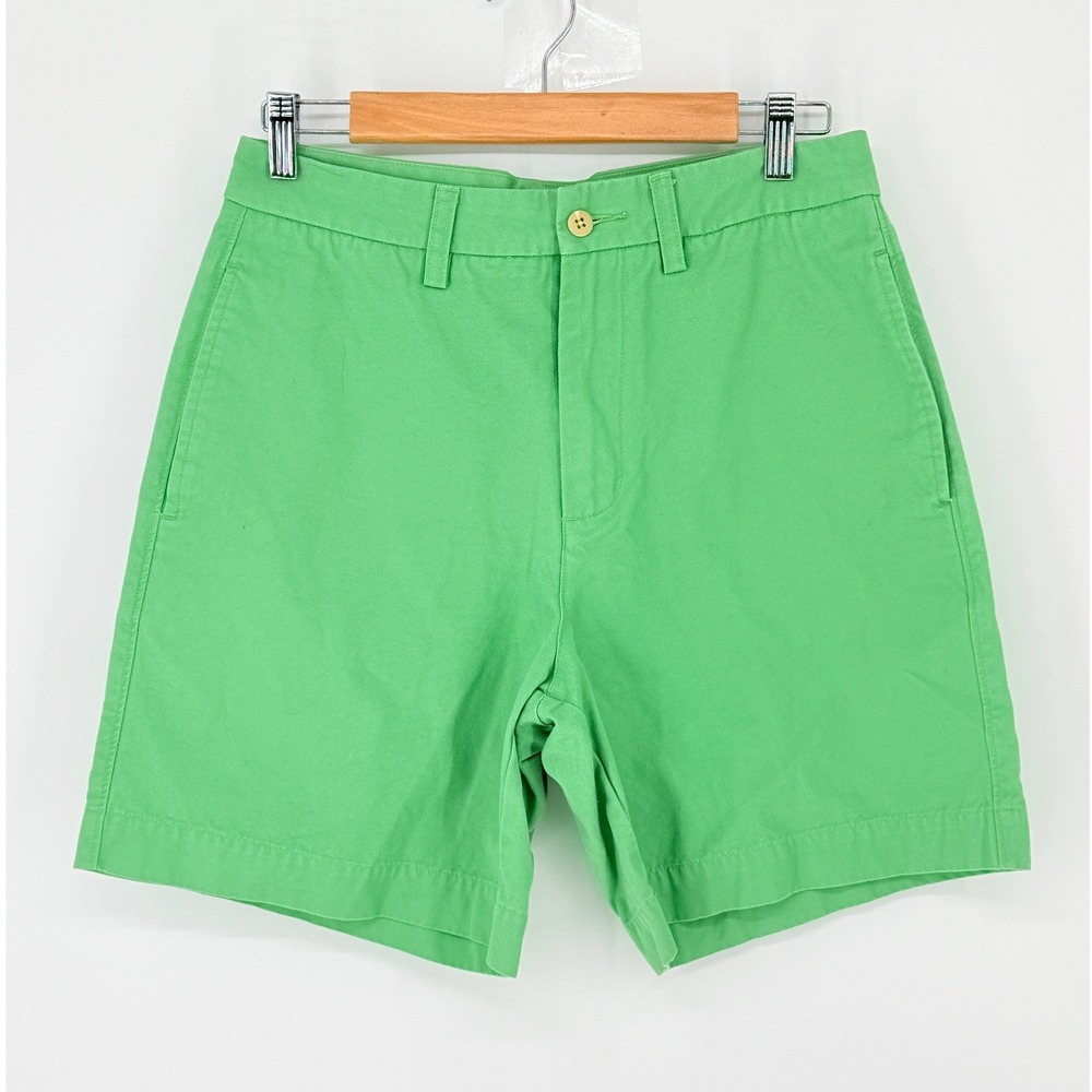 Vineyard Vines Mens Preppy Breaker‎ Shorts 30 Summer Coastal Green Flat Front 7"